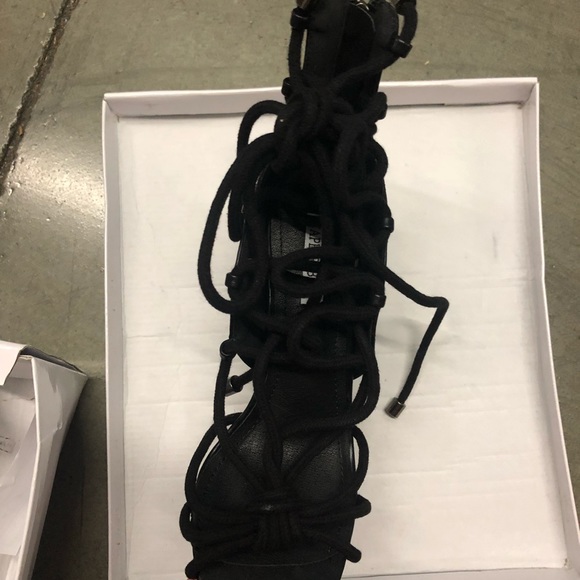 NIB Cape Robbin black knitted sandals - Picture 6 of 7